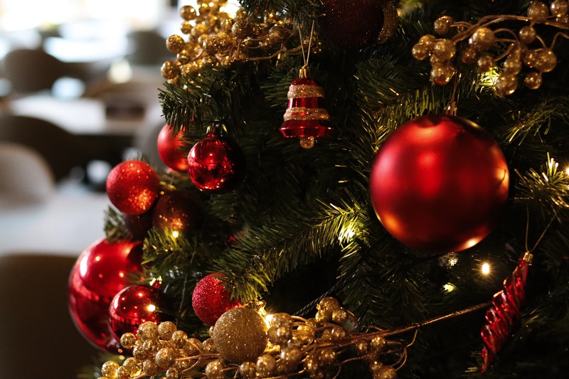Kerstboom bij Restaurant Vlonders